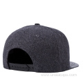 Plain wool snapback hat